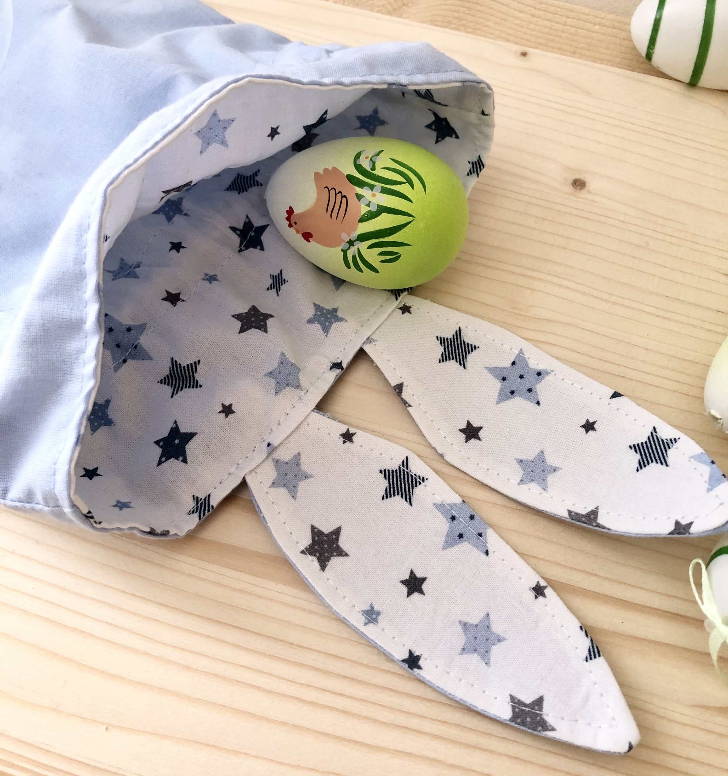 Pochon "Oreilles de lapin" bleu – Image 2