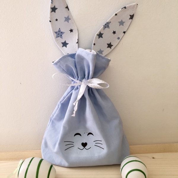 Pochon "Oreilles de lapin" bleu