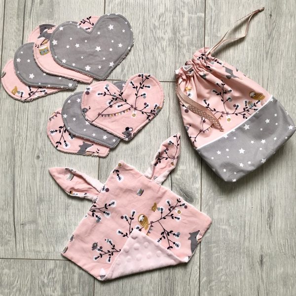 Coffret "Tout plein d'amour" - Anniversaire dans la forêt - rose