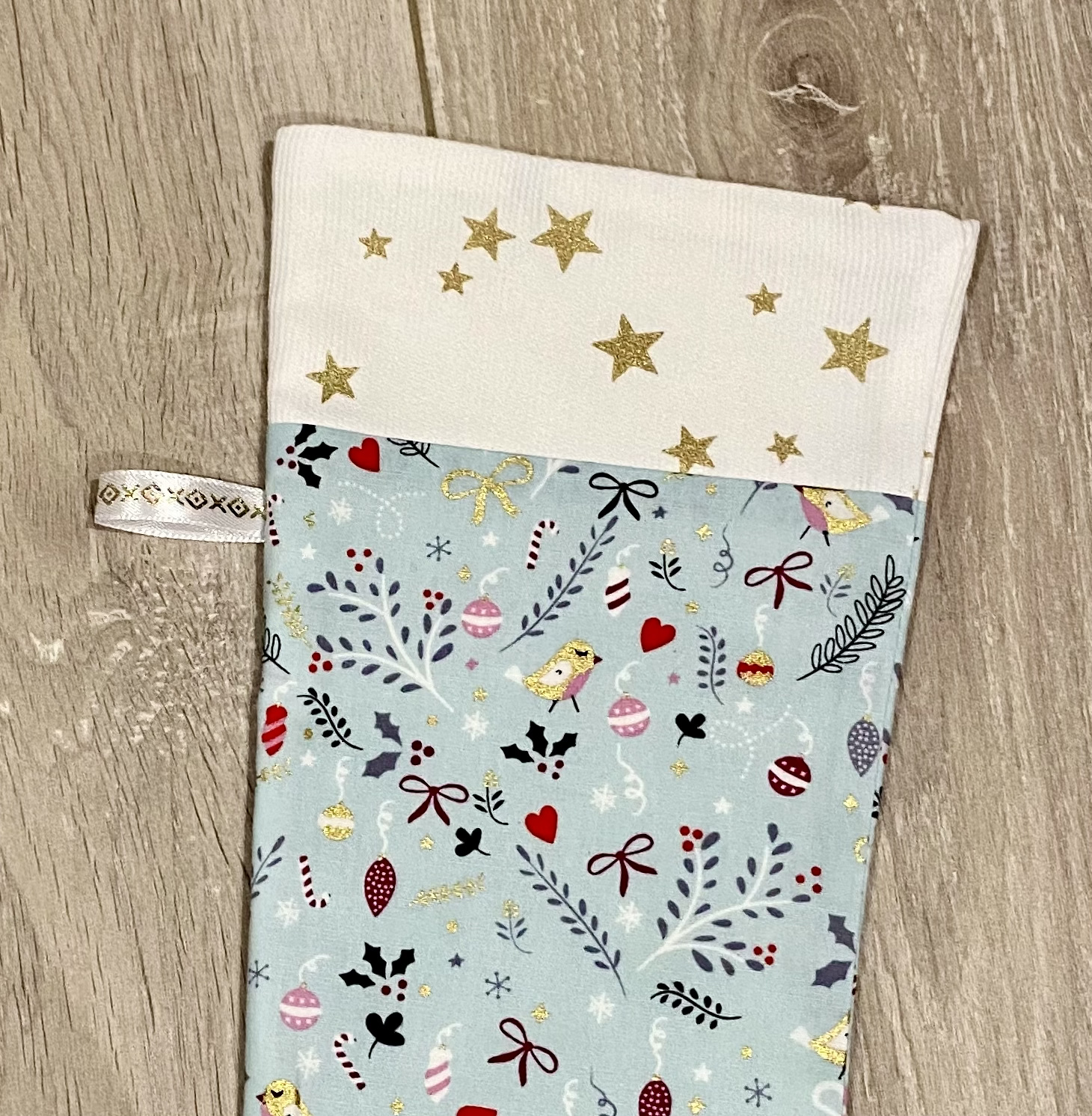 Chaussette "Un noël d'or et de menthe" - Etoiles – Image 2