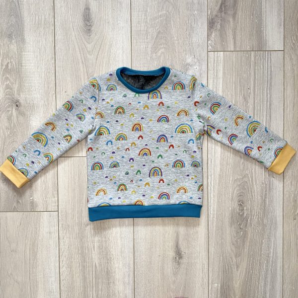 Sweat "Arcs-en-ciel" - Moutarde / Pétrole