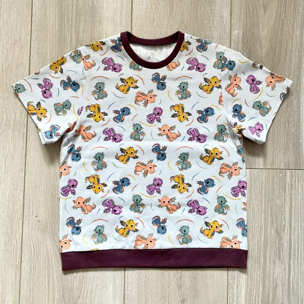 Tee-shirt manches courtes "Les dragons" - Violet